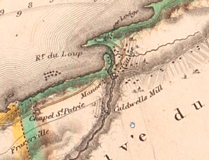 Carte de Joseph Bouchette, 1831 (Source : BAnQ, E21, S555, SS1, SSS15, P1_3)